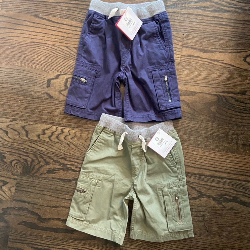 Hanna Andersson Pair of Cargo Shorts Navy Green